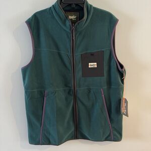 Howler Bros Men’s Free Range Fleece Vest, Ultramarine Green Full Zip Size XL